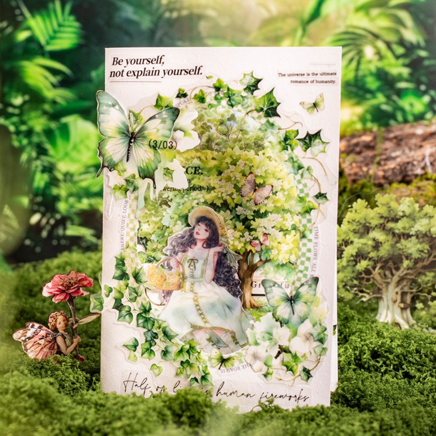 Norwegian Forest Series Green Landscape Sticker Pack 8