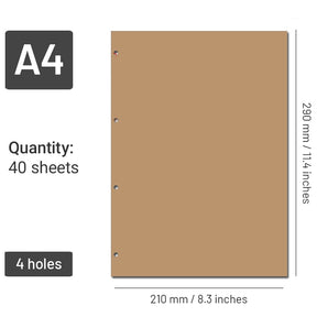 Notebook Blank Replacement Refills - A4, A5, B5, A6, A7 SKU-5