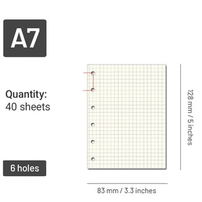 Notebook Grid Replacement Refills - A4, A5, B5, A6, A7 sku-1