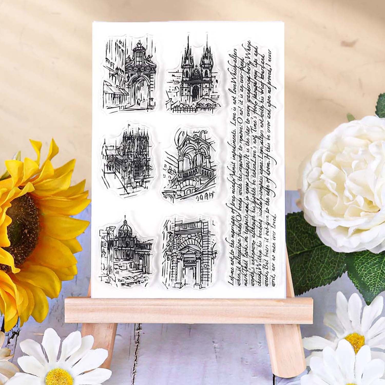 Office Diary Architectural Splendor Clear Acrylic Stamp