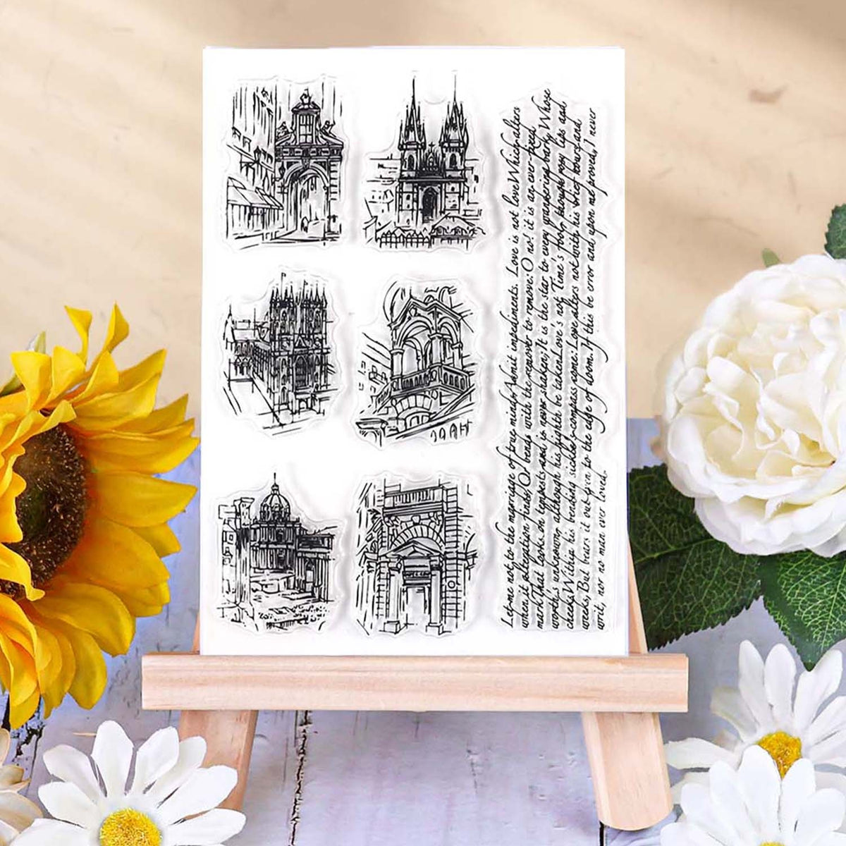 Office Diary Architectural Splendor Clear Acrylic Stamp