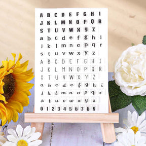 Office Diary Elegant Alphabet Clear Acrylic Stamp