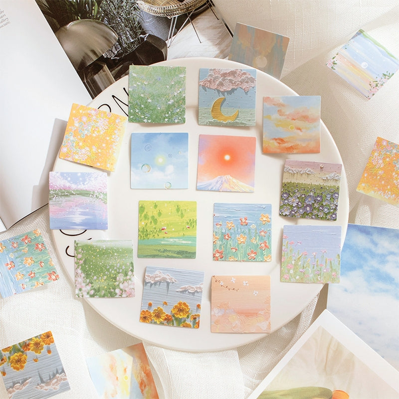 Oil Painting and Sky Landscape Stickers b3