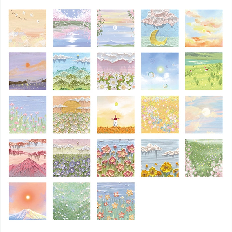Oil Painting and Sky Landscape Stickers c