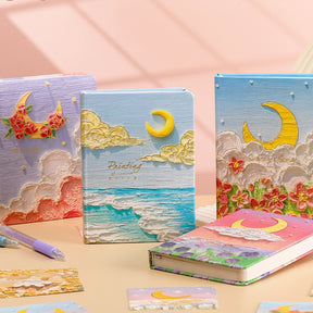 Oil Painting Journal Set in Sky and Moon Gift Box b