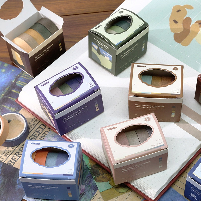 Oil Painting Series Solid Color Washi Tape Set a