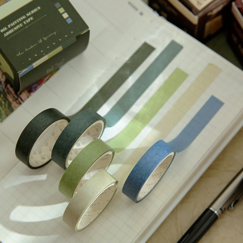 Oil Painting Series Solid Color Washi Tape Set b3