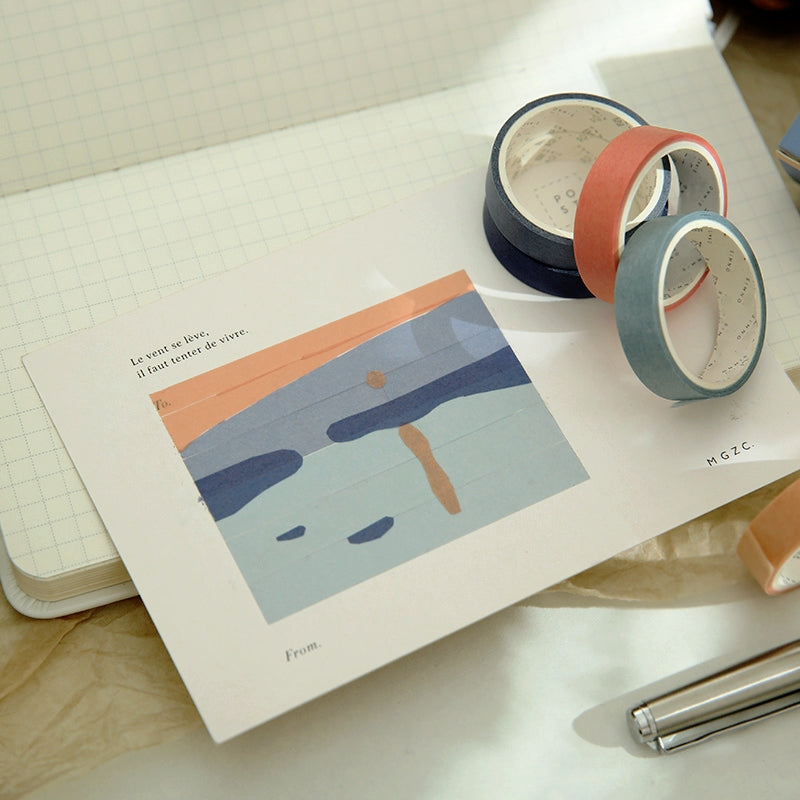 Oil Painting Series Solid Color Washi Tape Set b5
