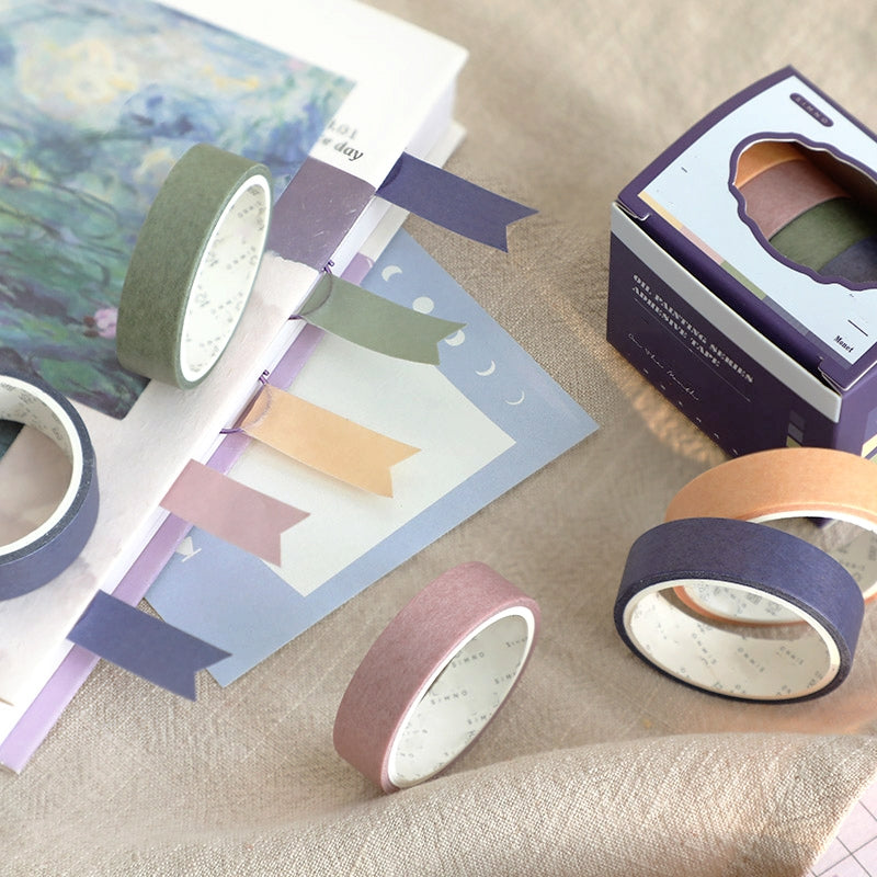 Oil Painting Series Solid Color Washi Tape Set b6