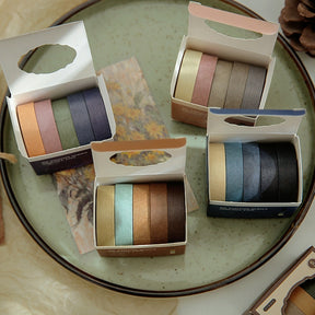 Oil Painting Series Solid Color Washi Tape Set b