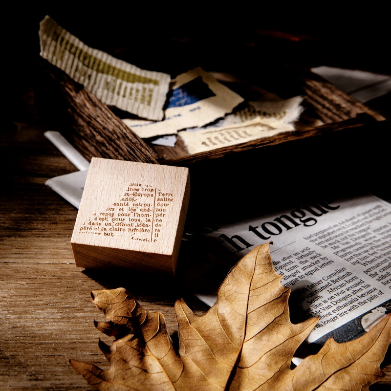 Old Newspaper Series Vintage English Wooden Rubber Stamp c2