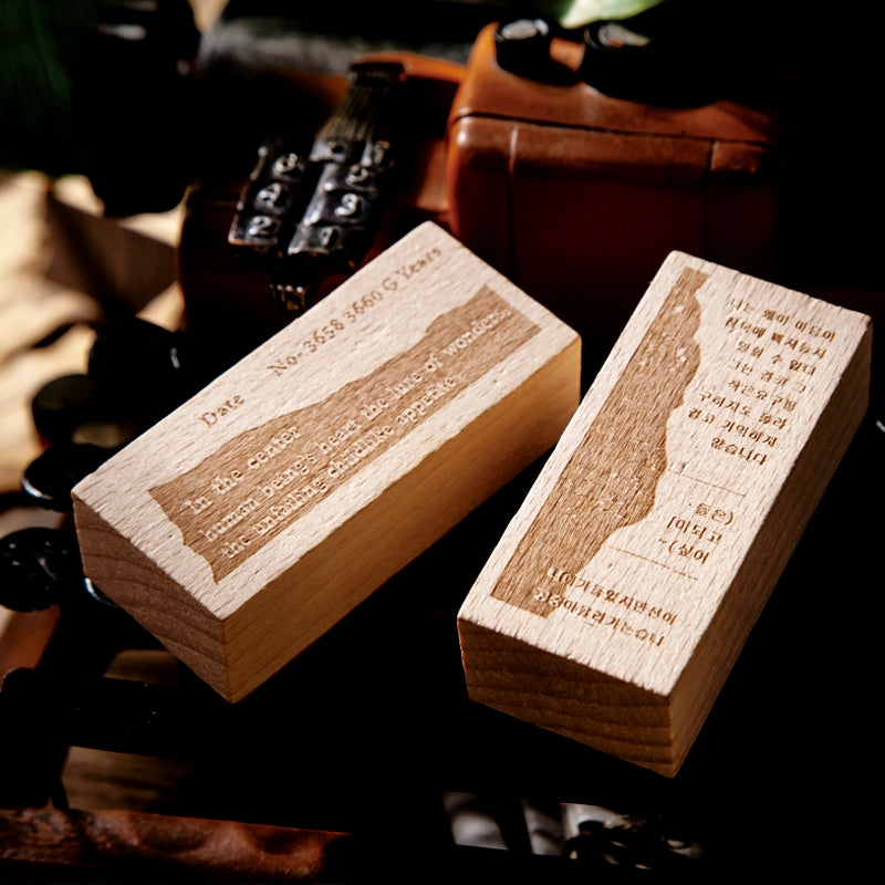 Old Newspaper Series Vintage English Wooden Rubber Stamp c