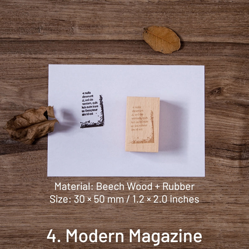 Old Newspaper Series Vintage English Wooden Rubber Stamp sku-4