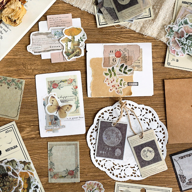 Retro Journal Stickers for Vintage Planner & Diary | Stamprints