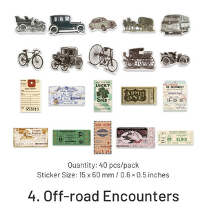 Retro Journal Stickers for Vintage Planner & Diary | Stamprints