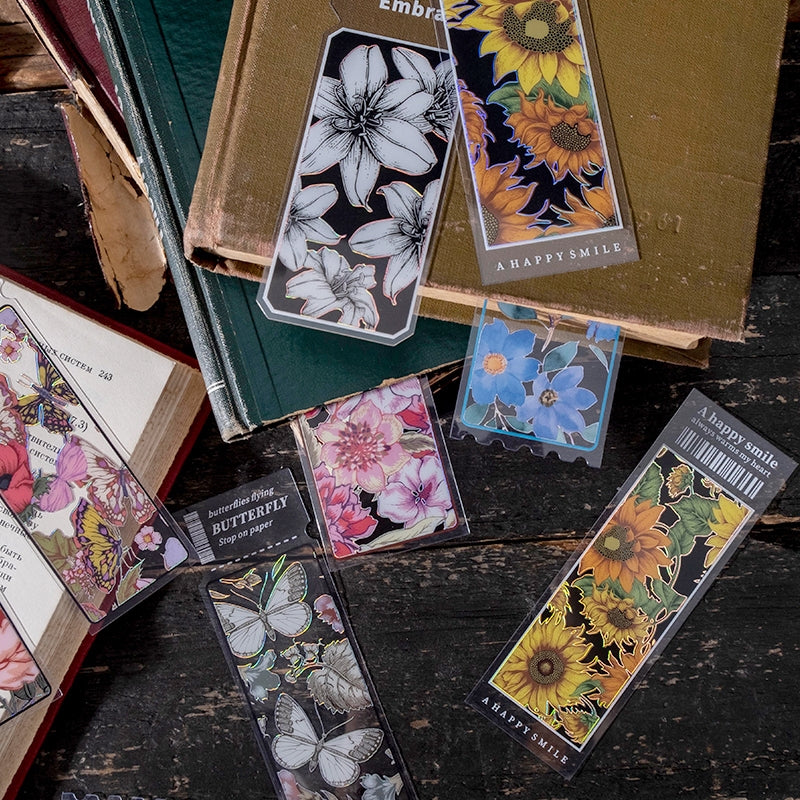 One Page of Flowes Series Plant Bookmarks b5