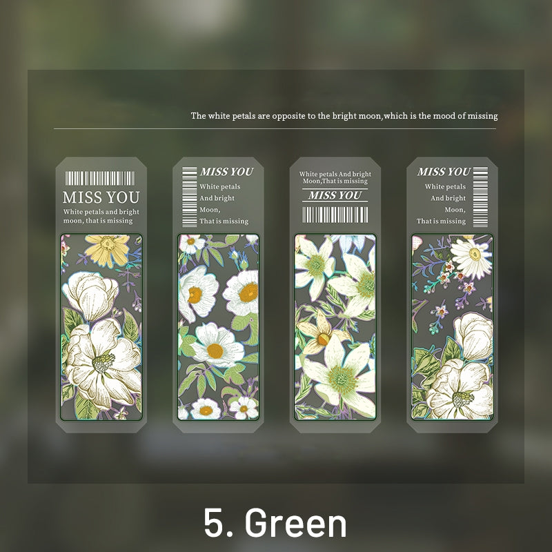 One Page of Flowes Series Plant Bookmarks sku-5
