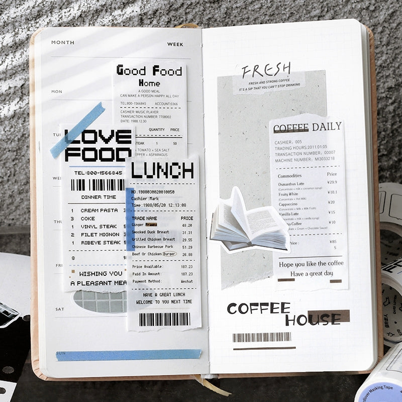 Open 24 Hour Series Text Washi Tape b5