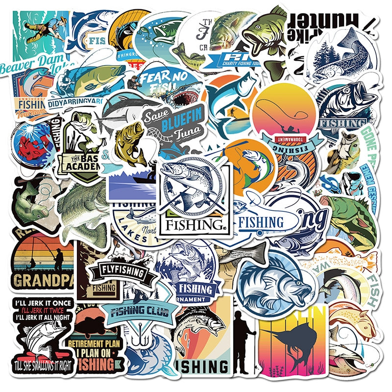 Waterproof Fishing Vinyl Stickers | Durable Outdoor Decals by Stamprints