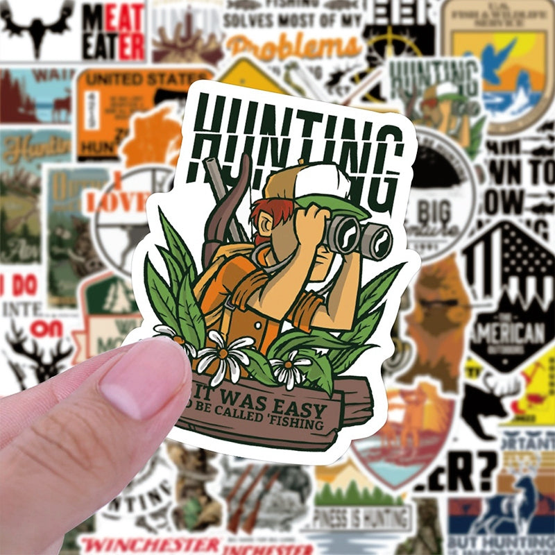 Hunty Sticker Premium Outdoor Hunting Vinyl Stickers | Weatherproof Decals by Stamprints