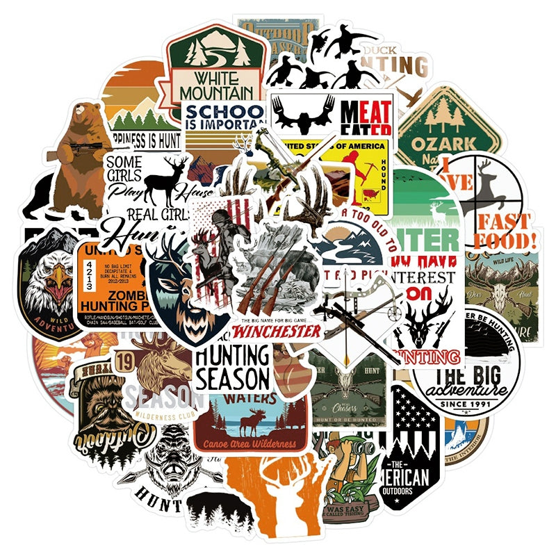 Hunty Sticker Premium Outdoor Hunting Vinyl Stickers | Weatherproof Decals by Stamprints