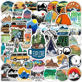 Outdoor Theme Camping Vinyl Stickers sku