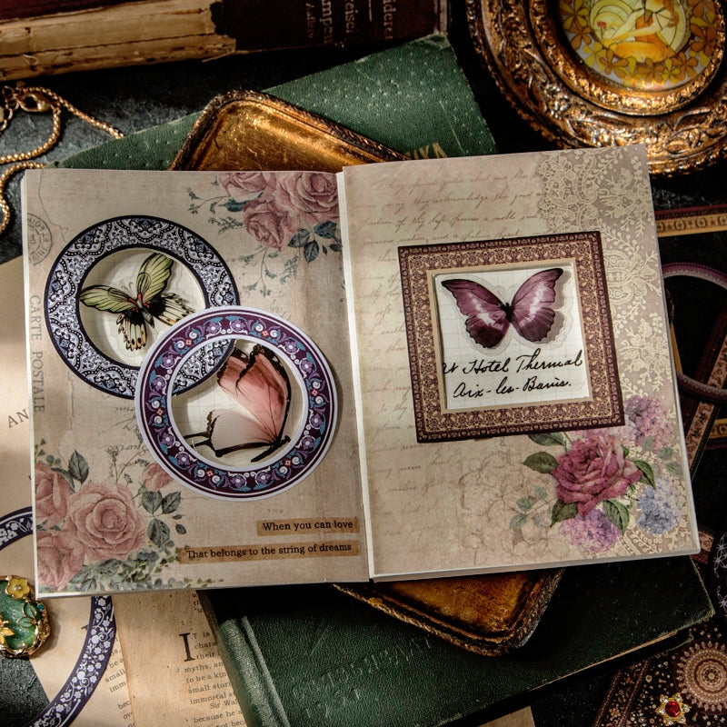 Pattern Rhapsody Series Baroque Hollow Border Stickers b