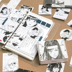 People Coated Paper Stickers - Girl, Teen, Poster, Garden b2