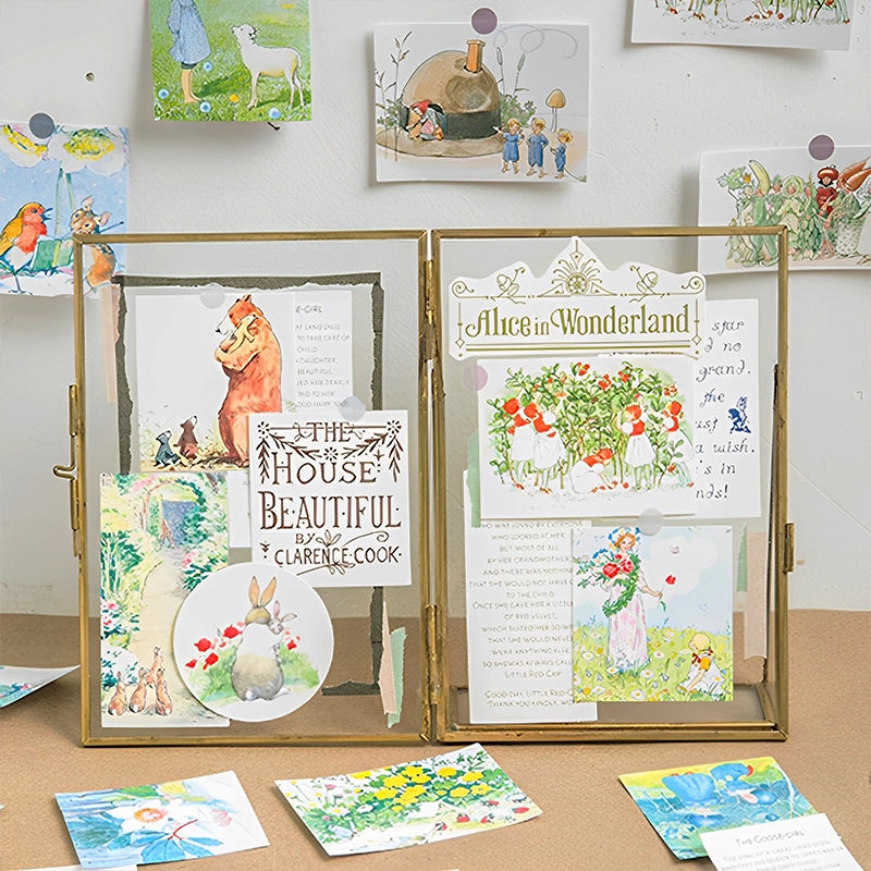 People Coated Paper Stickers - Girl, Teen, Poster, Garden b4