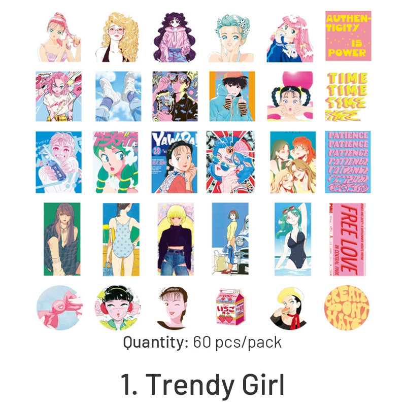 People Coated Paper Stickers - Girl, Teen, Poster, Garden sku-1
