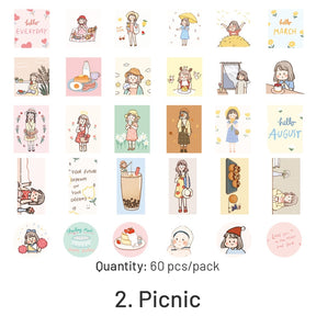 People Coated Paper Stickers - Girl, Teen, Poster, Garden sku-2