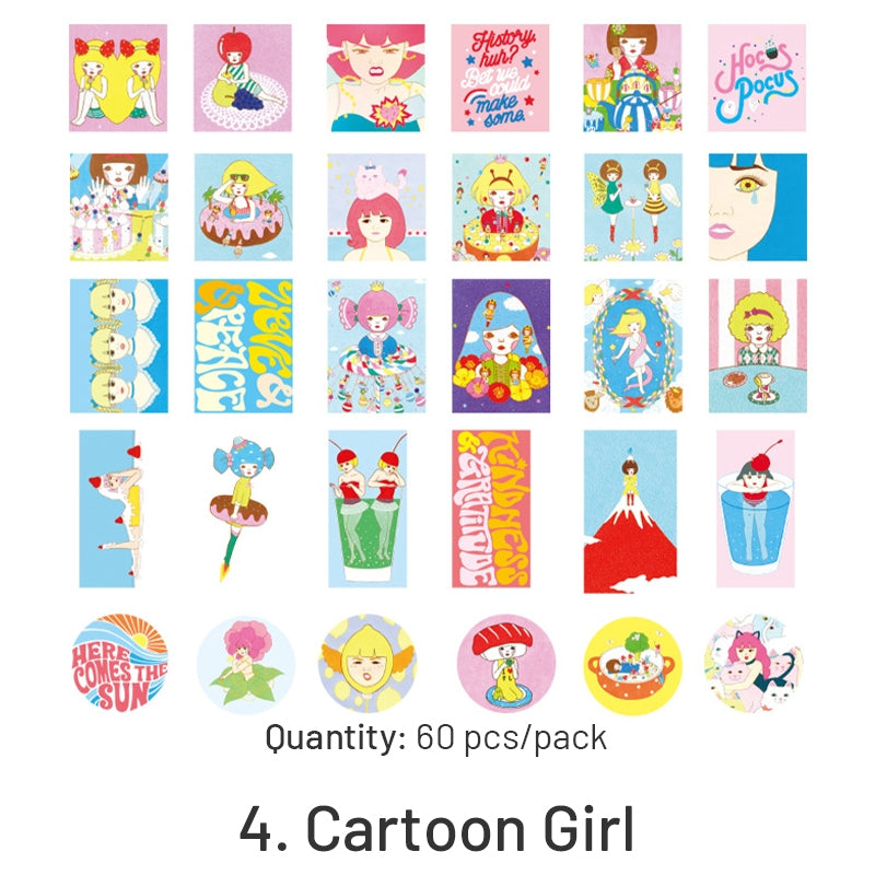 People Coated Paper Stickers - Girl, Teen, Poster, Garden sku-4