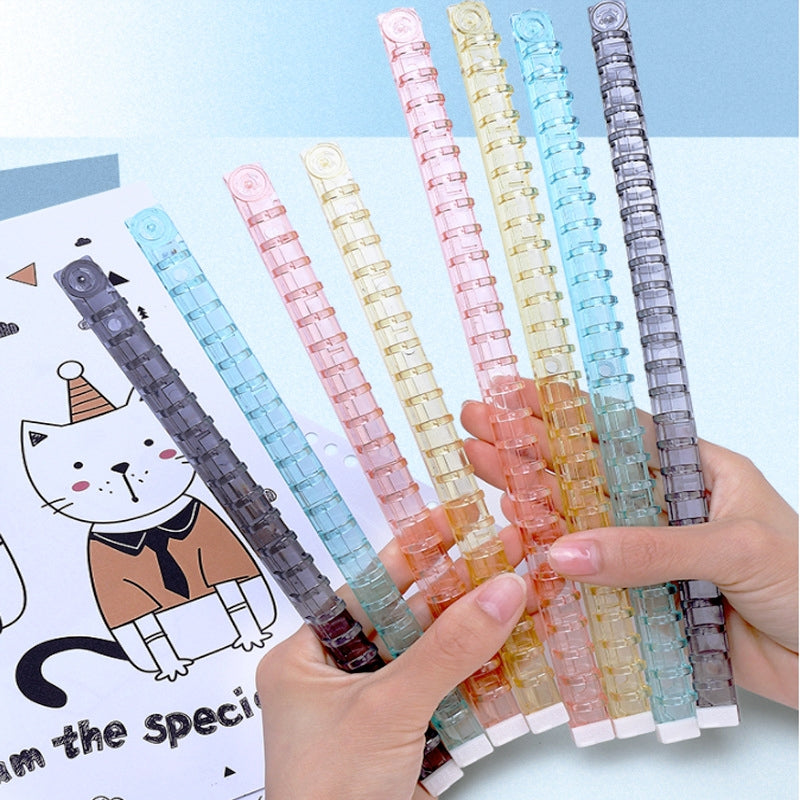 Perforated Loose Leaf Paper Plastic Clip Binding Rings b2