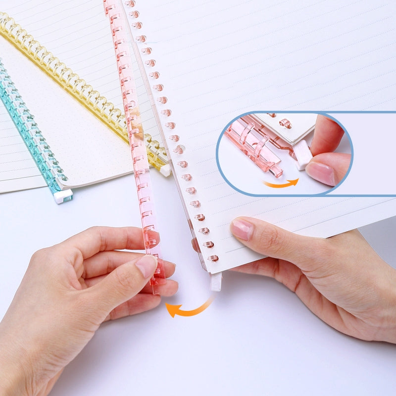 Perforated Loose Leaf Paper Plastic Clip Binding Rings c