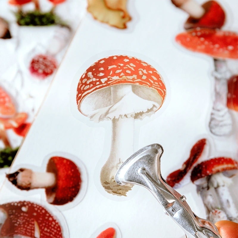 PET Decorative Sticker - Leaf, Petal, Stationery, Mushroom, Ribbon c