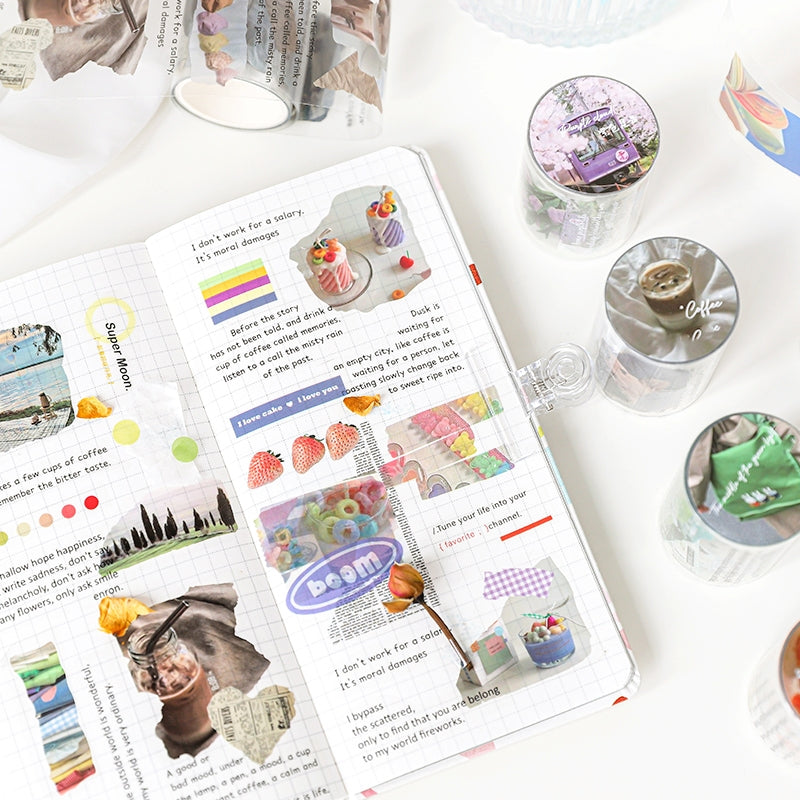 Photo and Text PET Tape for Coffee Travel Food b2