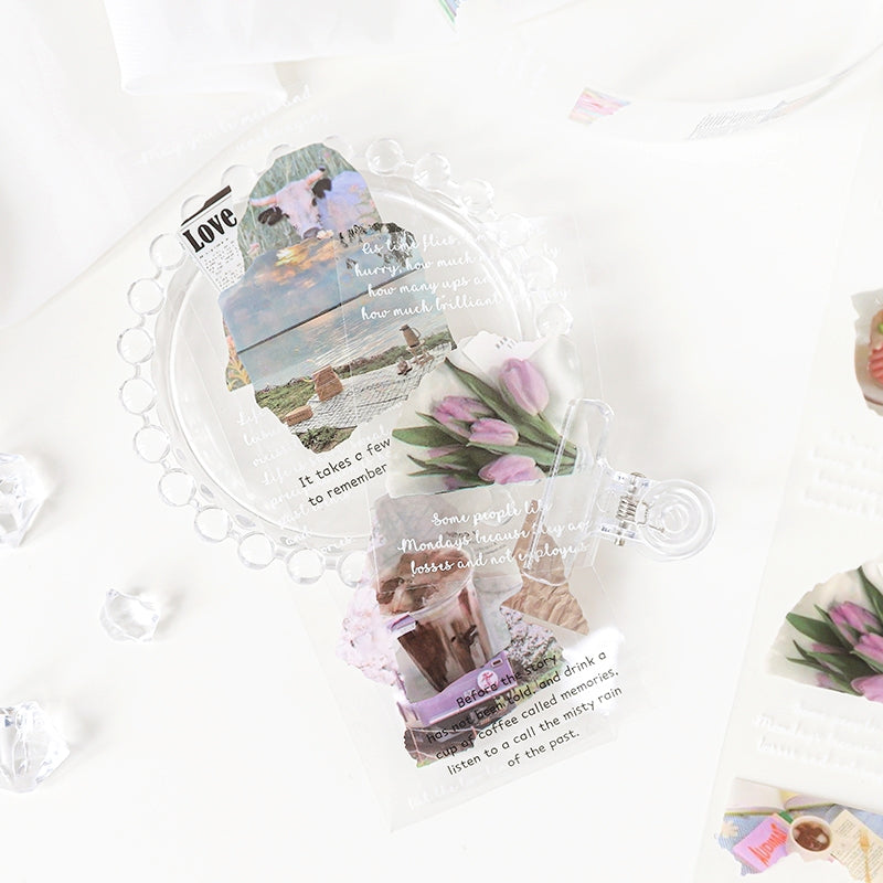 Photo and Text PET Tape for Coffee Travel Food b3