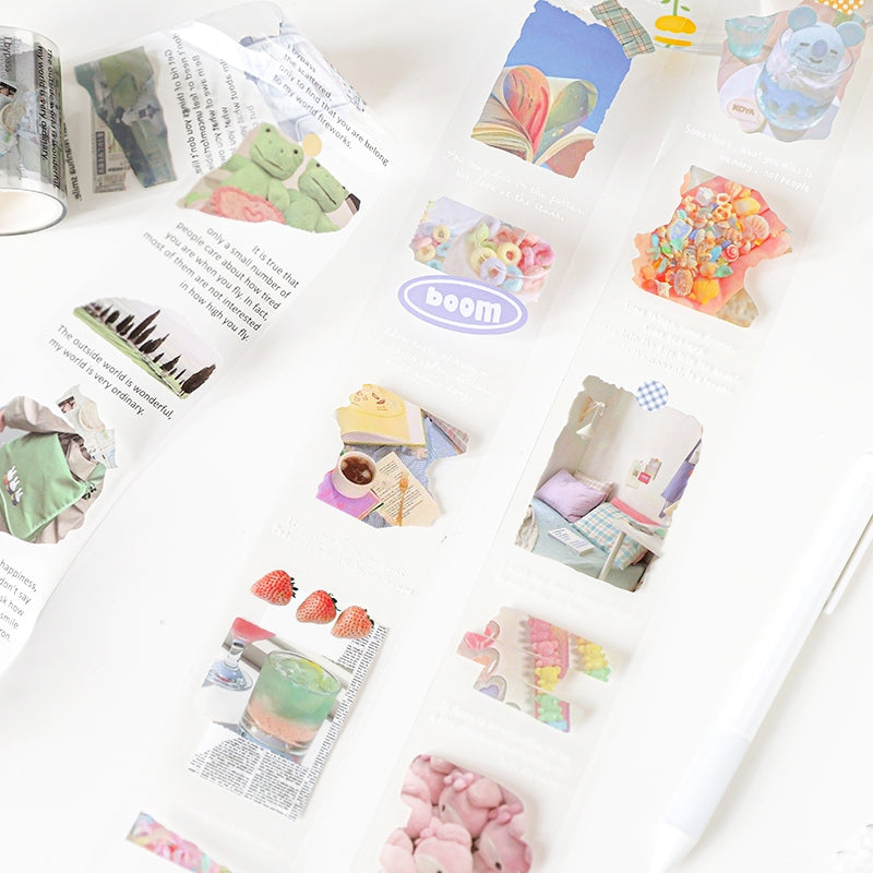 Photo and Text PET Tape for Coffee Travel Food b4