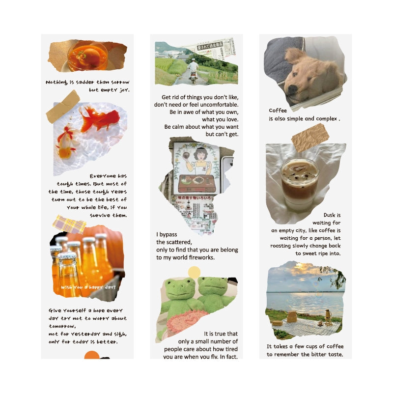 Photo and Text PET Tape for Coffee Travel Food b