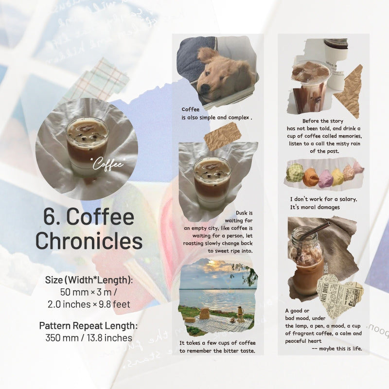 Photo and Text PET Tape for Coffee Travel Food sku-6