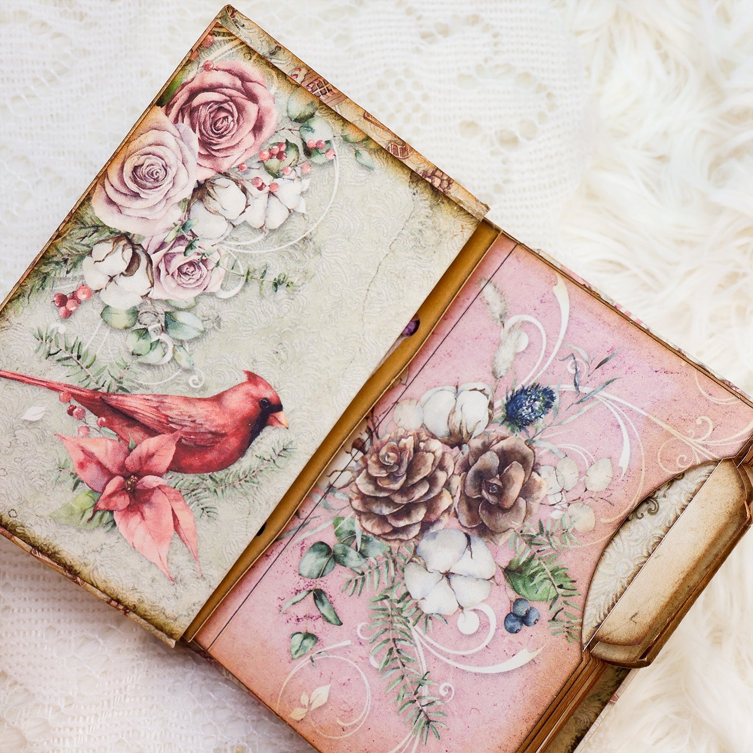 Pink Santa Mini Photo & Notes Album Craft Kit - DIY Gift 7