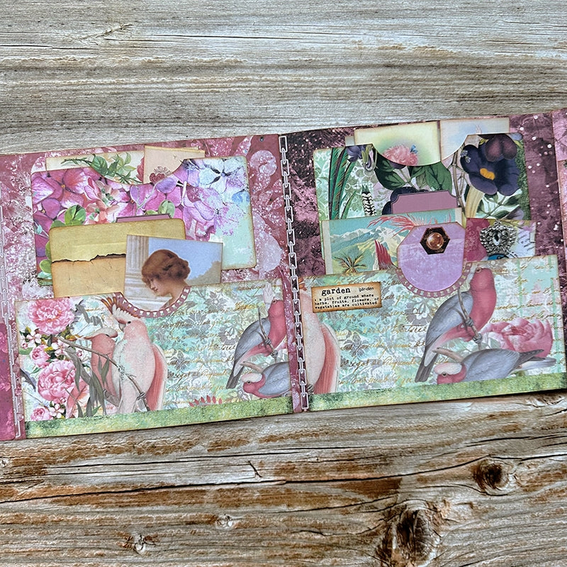 Pink Spring Handmade Junk Journal Collection Folder a