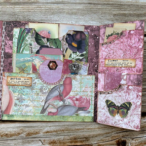 Pink Spring Handmade Junk Journal Collection Folder b3