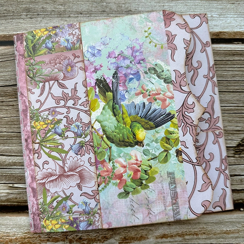 Pink Spring Handmade Junk Journal Folio Kit - Stamprints