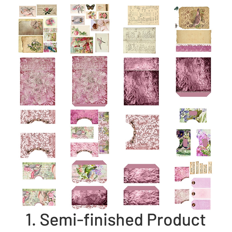Pink Spring Handmade Junk Journal Collection Folder sku-1