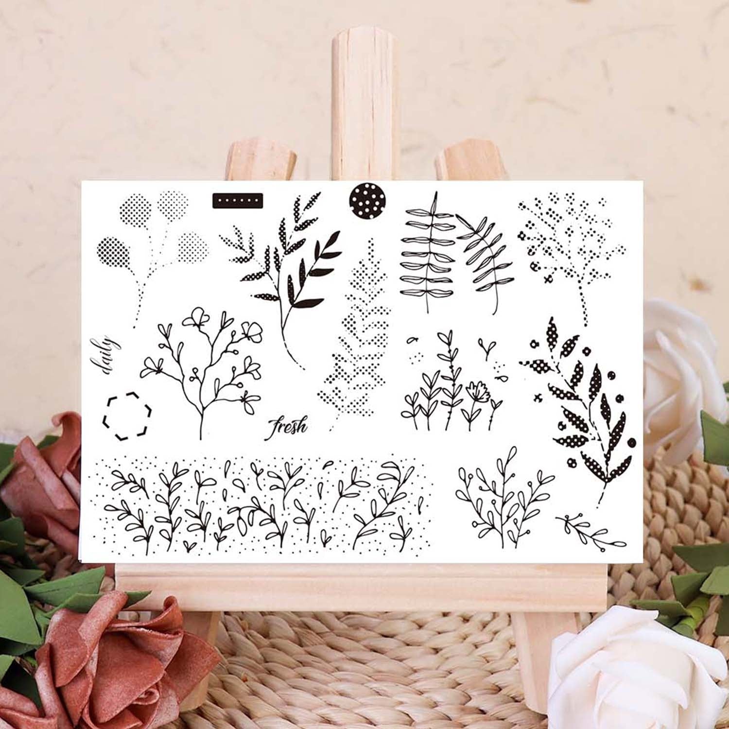 Pixel Plants Clear Silicone Stamps