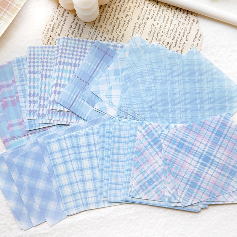 Plaid Notes Scrapbook Paper b