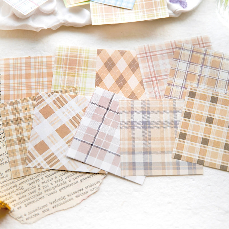 Plaid Notes Scrapbook Paper b2