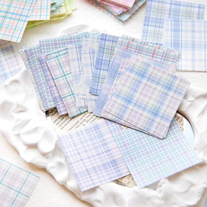 Plaid Notes Scrapbook Paper b5