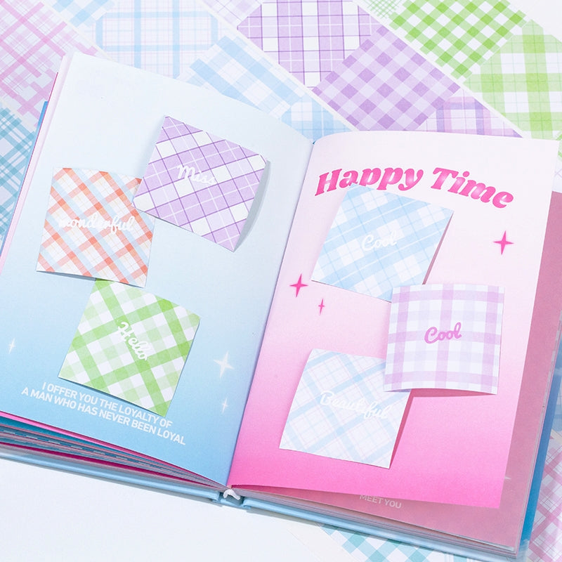 Plaid Style Simple Writable Tape b